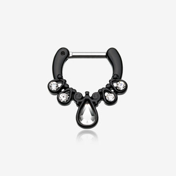 Colorline Radiant Kao Septum Clicker-Black/Clear